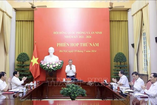 Chủ tịch nước Tô Lâm chủ trì Phiên họp thứ 5 Hội đồng Quốc phòng và An ninh