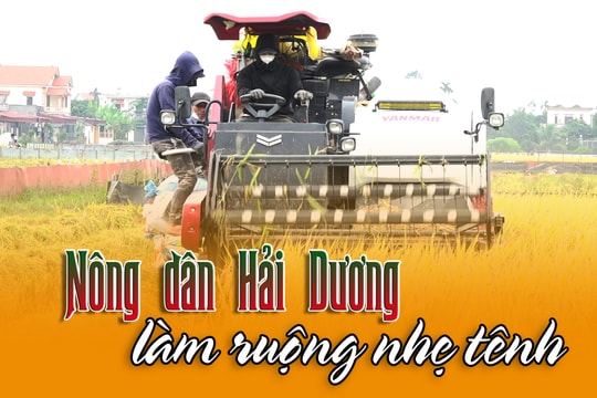 Nông dân Hải Dương làm ruộng nhẹ tênh