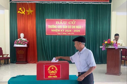 Hơn 97,4% cử tri TP Chí Linh đi bỏ phiếu bầu cử trưởng thôn, khu dân cư