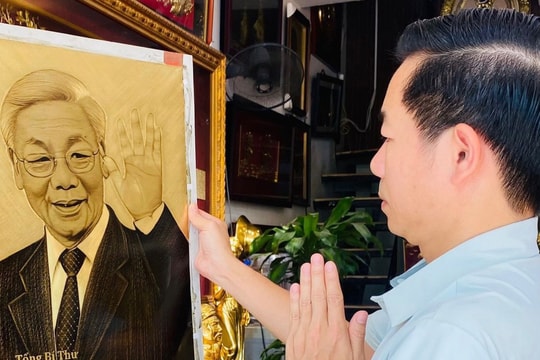 Thức trắng đêm khắc chân dung Tổng Bí thư Nguyễn Phú Trọng