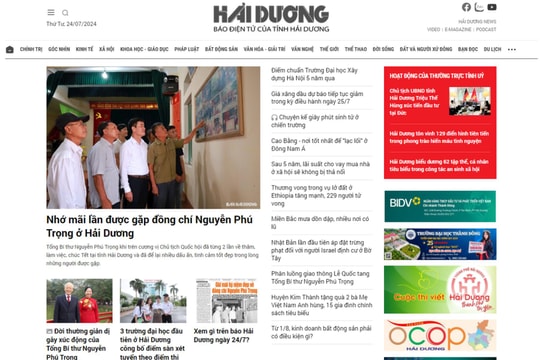 Sáng 25/7, Báo Hải Dương "tiếp sóng" tường thuật trực tuyến Lễ Quốc tang Tổng Bí thư Nguyễn Phú Trọng trên báo điện tử và mạng xã hội