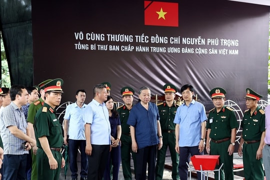 Chủ tịch nước Tô Lâm kiểm tra công tác chuẩn bị cho Lễ tang Tổng Bí thư Nguyễn Phú Trọng