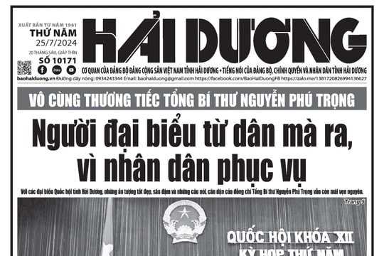 Xem gì trên báo Hải Dương ngày 25/7?