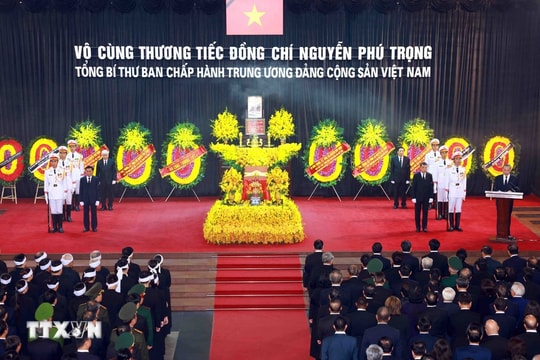 Những hình ảnh tại Lễ truy điệu đồng chí Tổng Bí thư Nguyễn Phú Trọng