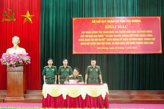Bộ Chỉ huy quân sự tỉnh Hải Dương phát động đợt thi đua “Tự hào truyền thống - viết tiếp chiến công - xứng danh Bộ đội Cụ Hồ”