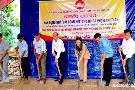 Hải Dương xây hàng trăm ngôi nhà "đại đoàn kết" chào mừng Đại hội MTTQ các cấp