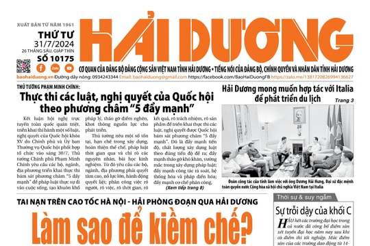 Xem gì trên báo Hải Dương ngày 31/7?
