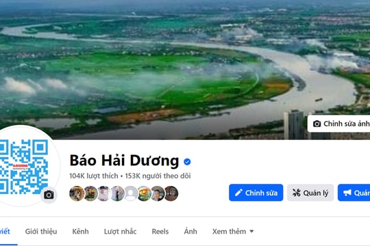 Báo Hải Dương xếp thứ ba báo Đảng các tỉnh, thành phố có Fanpage được cấp "tích xanh" về lượng người theo dõi