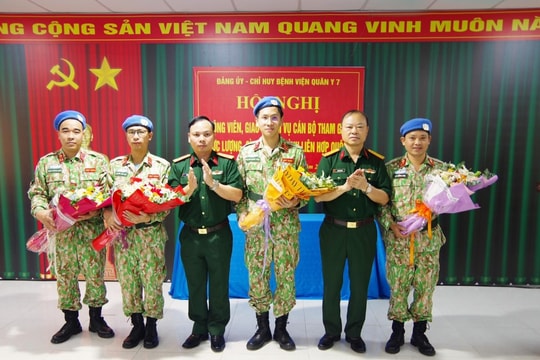 4 sĩ quan của Bệnh viện Quân y 7 tham gia lực lượng gìn giữ hoà bình Liên hợp quốc tại Nam Sudan