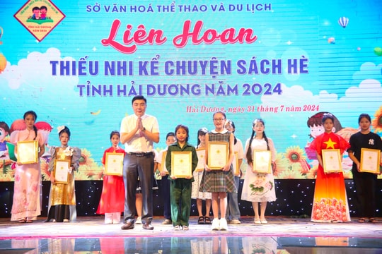 Học sinh TP Hải Dương, Nam Sách giành giải xuất sắc Liên hoan thiếu nhi kể chuyện sách hè năm 2024