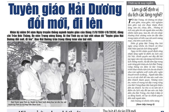 Xem gì trên báo Hải Dương ngày 1/8?