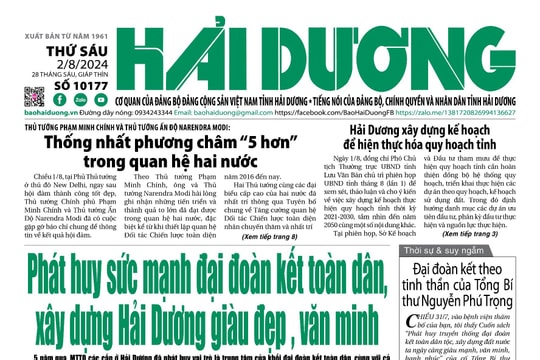 Xem gì trên báo Hải Dương ngày 2/8?