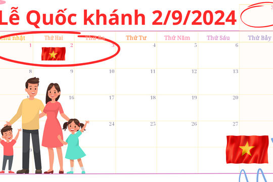 Lễ Quốc khánh năm 2024: Công chức, viên chức, người lao động được nghỉ 4 ngày