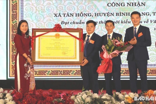 Xã Tân Hồng (Bình Giang) đạt chuẩn nông thôn mới kiểu mẫu về văn hóa