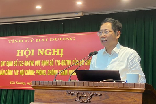 Hải Dương kiểm tra, giám sát thực hiện kiểm soát quyền lực, phòng chống tham nhũng, tiêu cực