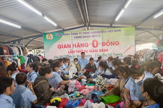 Trên 2.500 người tham gia "Gian hàng 0 đồng" tại công ty Sumidenso