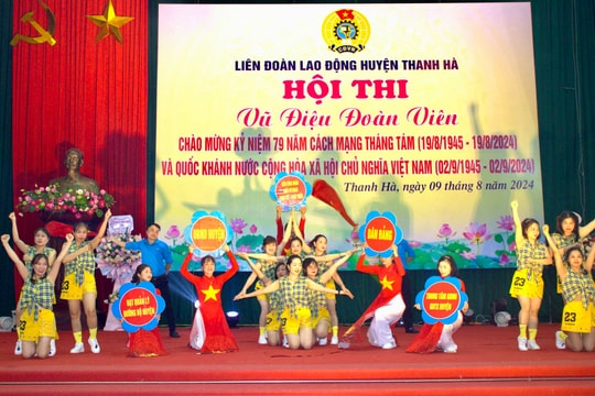 Gần 400 vũ công không chuyên tham gia Giải "Vũ điệu đoàn viên" huyện Thanh Hà