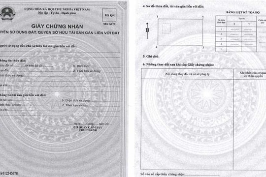 “Sổ đỏ” mới có 2 trang, mã QR và hướng thửa đất
