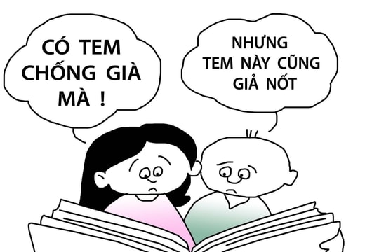 Sách giáo khoa dán tem vẫn giả