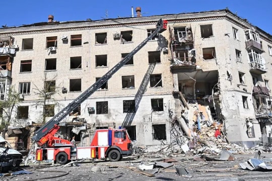 Nga ném bom có điều khiển tại tỉnh Kharkov của Ukraine