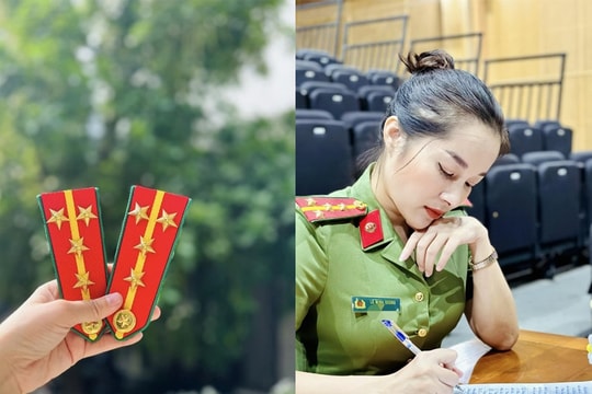 Diễn viên phim Nhật ký Vàng Anh trở thành đại úy công an ở tuổi 39