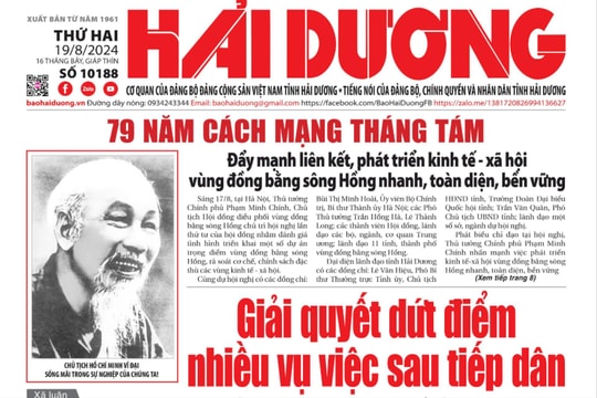 Xem gì trên báo Hải Dương ngày 19/8?