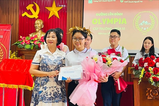 “Đường lên đỉnh Olympia” Trường THPT chuyên Nguyễn Trãi tìm ra nữ quán quân đầu tiên