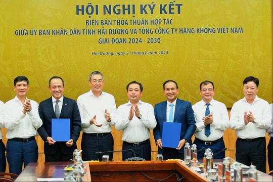 Hải Dương và Vietnam Airlines ký thỏa thuận hợp tác giai đoạn 2024-2030
