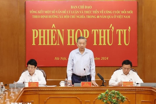 Tổng Bí thư, Chủ tịch nước Tô Lâm chủ trì phiên họp Ban Chỉ đạo Tổng kết 40 năm đổi mới