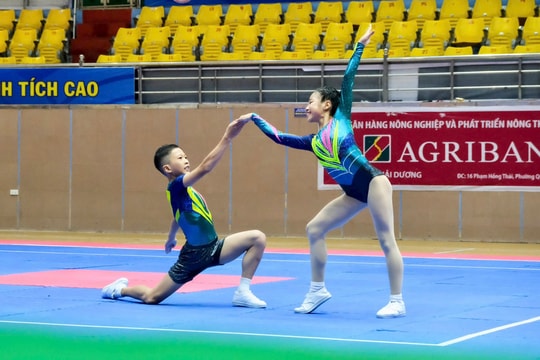 Trên 100 vận động viên tranh Giải vô địch trẻ quốc gia môn thể dục Aerobic tổ chức tại Hải Dương