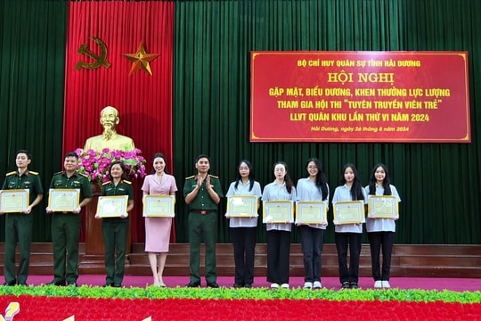 Bộ Chỉ huy quân sự tỉnh Hải Dương đoạt giải 3 Hội thi Tuyên truyền viên trẻ lực lượng vũ trang Quân khu 3