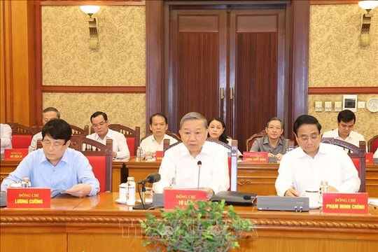 Tổng Bí thư, Chủ tịch nước Tô Lâm chủ trì cuộc họp Tiểu ban Văn kiện Đại hội XIV