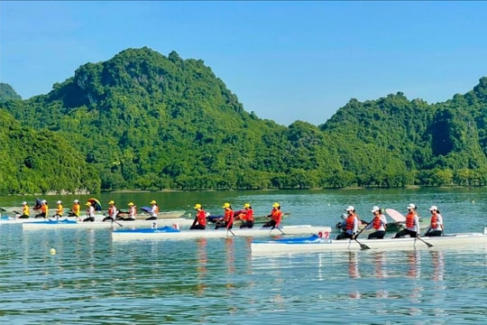 Các tay chèo Hải Dương thống trị Giải đua thuyền rowing và canoeing vô địch trẻ quốc gia 2024