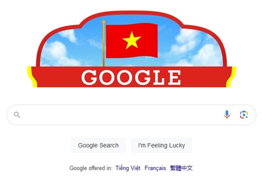 Google thay giao diện chào mừng Quốc khánh Việt Nam