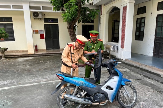 Bị Công an huyện Thanh Hà yêu cầu dừng xe, đối tượng nghi trộm cắp liền bỏ chạy