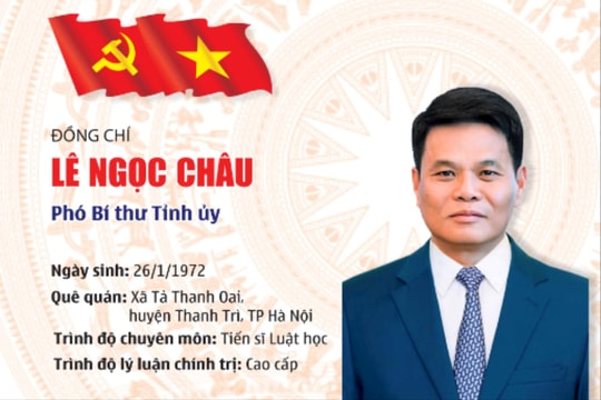 Thiếu tướng Lê Ngọc Châu giữ chức Phó Bí thư Tỉnh ủy Hải Dương