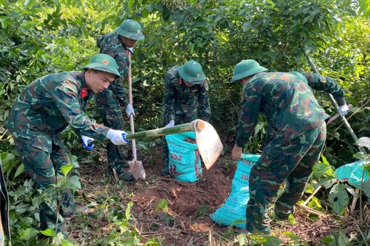 Phát hiện đạn rocket khi thi công Trung tâm Y tế huyện Thanh Hà