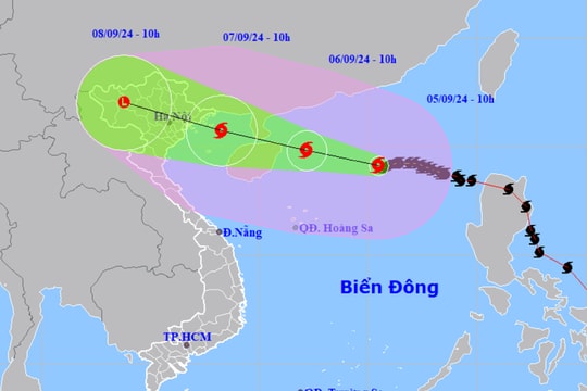 Bão số 3 mạnh lên thành siêu bão, đạt cấp 16, dự báo Hải Dương gió giật cấp 10