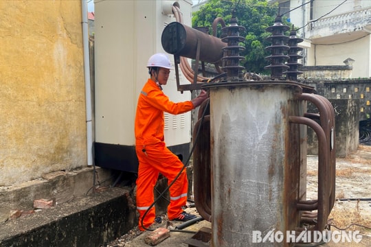 Điện lực Hải Dương ưu tiên cấp điện cho trạm bơm chống úng