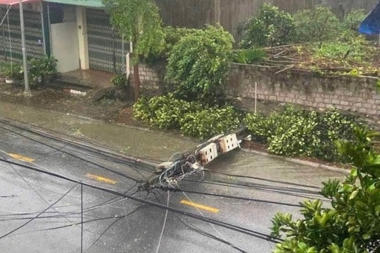 Đêm 7/9, khu vực Hải Dương tiếp tục có gió mạnh cấp 7-8, giật cấp 9-10