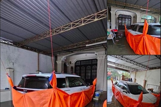 Bão số 3 đã qua, cùng nhìn lại muôn kiểu chống bão cho xế cưng