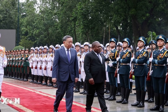 Tổng Bí thư, Chủ tịch nước Tô Lâm chủ trì Lễ đón chính thức Tổng thống Mozambique