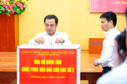Hải Dương phát động ủng hộ đồng bào khắc phục hậu quả bão số 3