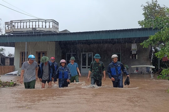 Lũ cộng triều cường khiến mực nước các sông Gùa, Kinh Môn của Hải Dương có thể lên nhanh hơn