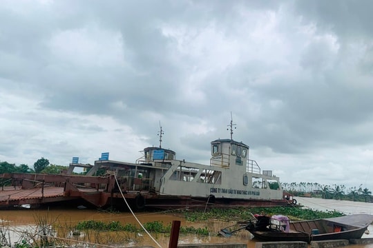 Bến phà Giải (Hải Dương) hoạt động trở lại từ 5 giờ ngày 17/9