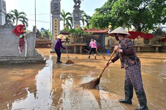 Hải Dương tổng vệ sinh môi trường ngay sau khi nước rút tại các khu vực bị ngập lụt