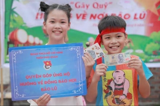 Thiếu nhi Hải Dương "tuổi nhỏ làm việc nhỏ" giúp đồng bào bị ảnh hưởng bởi bão lũ