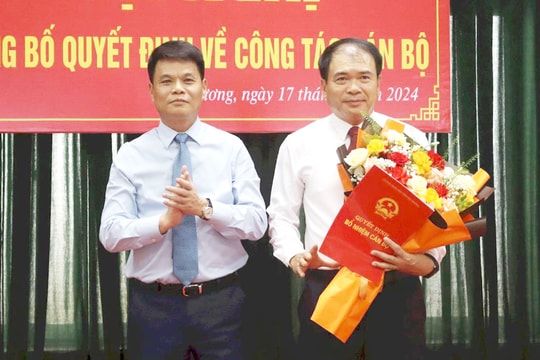 Đồng chí Dương Văn Xuyên giữ chức Giám đốc Sở Tài nguyên và Môi trường tỉnh Hải Dương