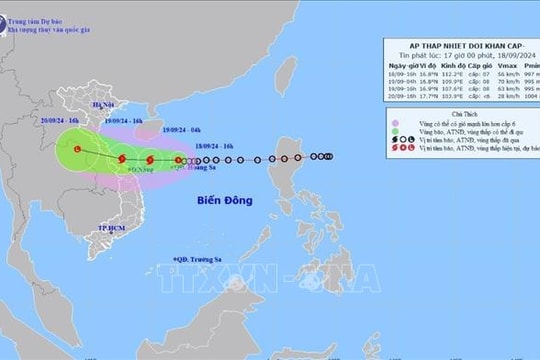 Áp thấp nhiệt đới mạnh lên thành bão trong 12 giờ tới