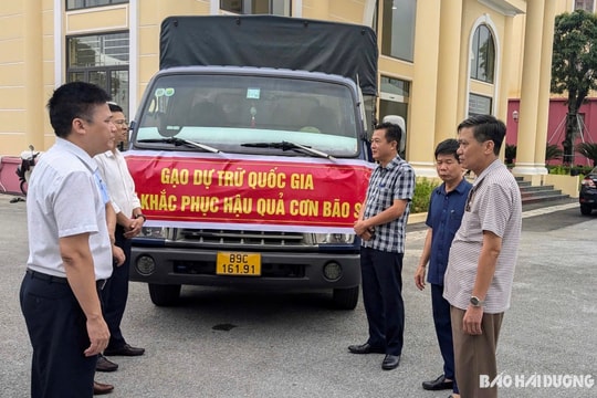 Cục Dự trữ Nhà nước khu vực Hải Hưng xuất cấp hàng cứu trợ cho Hưng Yên